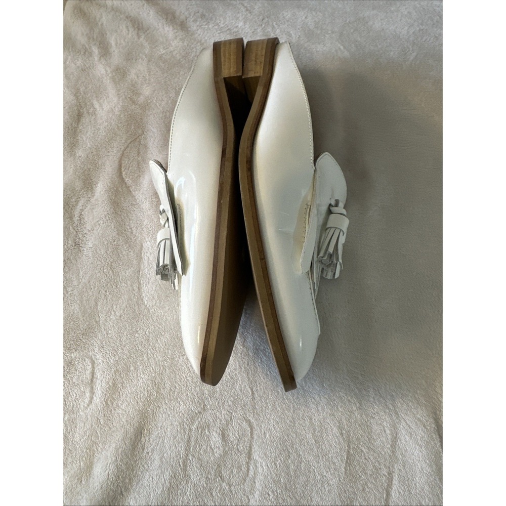 Everlane Womens Sz 8.5 White The Modern‎ Tassel Loafer Mule Leather Slip On - Picture 6 of 10